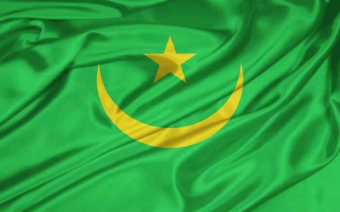 Mauritánia zászlaja: látás, jelentés, történelem